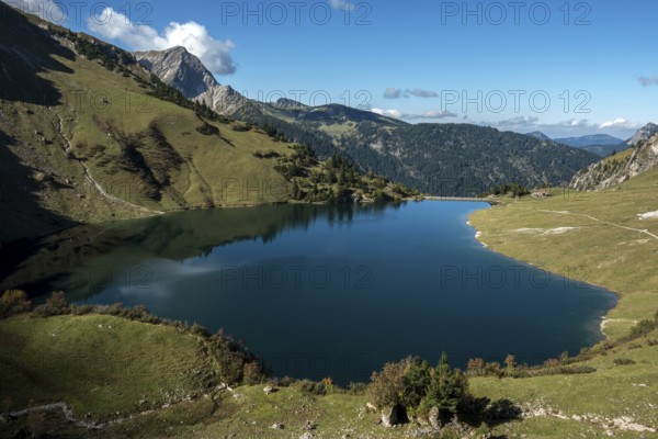 Traualpsee, Allgäu Alps, Tannheim, Tyrol, Austria
