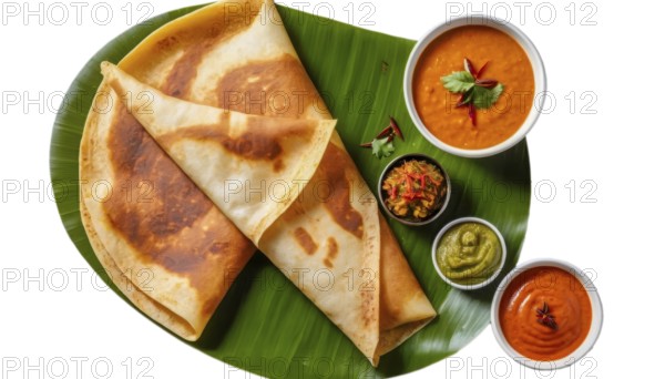 This image showcases a traditional South Indian breakfast, perfect for food blogs and culinary projects, AI generated