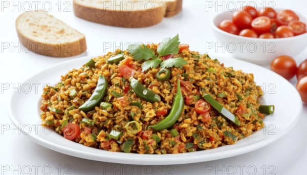 This flavorful upma is a popular South Indian breakfast or snack, perfect for a quick and tasty meal, AI generated