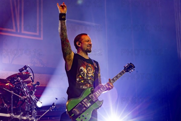 Michael Poulsen, singer and guitarist from Volbeat as part of the Greatest Of All Tours Worldwide 2025 at the ZAG Arena in Hanover on 21.10.2025