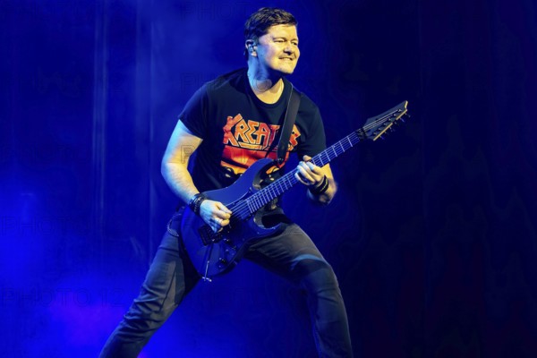 Flemming C. Lund, guitarist of Volbeat as part of the Greatest Of All Tours Worldwide 2025 at the ZAG Arena in Hanover on 21.10.2025