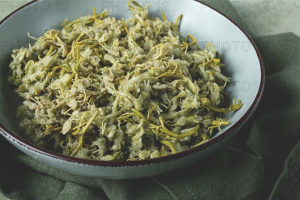 Jonjoli, Colchian klekachka, Georgian appetizer, pickled jonjoli, no people
