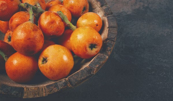 Fresh fruit medlar, loquat, shesek, lokva, Georgia