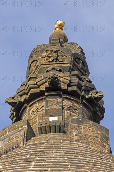 Detail, lace, Kaiser Wilhelm Memorial, Porta Westfalica, North Rhine-Westphalia, Germany