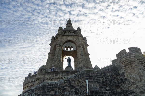 Wolken, Kaiser Wilhelm Memorial, Porta Westfalica, North Rhine-Westphalia, Germany