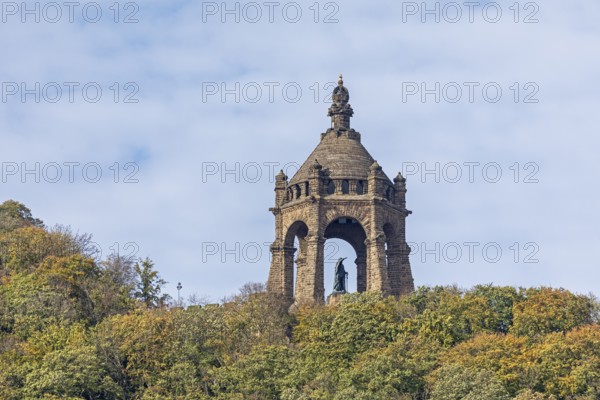 Kaiser-Wilhelm-Denkmal, Wald, Porta Westfalica, North Rhine-Westphalia, Germany