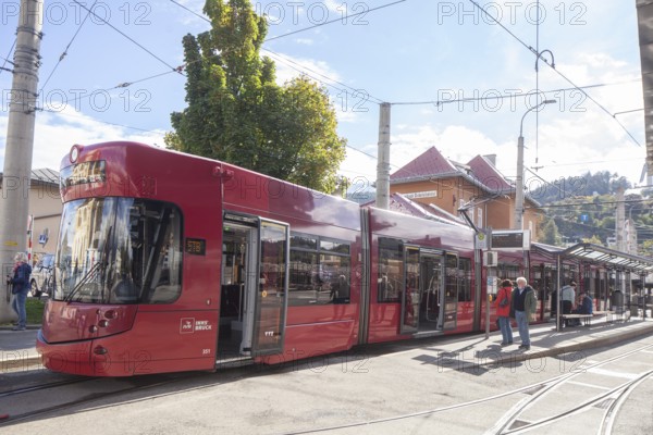 Stubaitalbahn am Stubaitalbahnhof, Innsbruck, Inn Valley, Tyrolean Alps, Tyrol, Austria