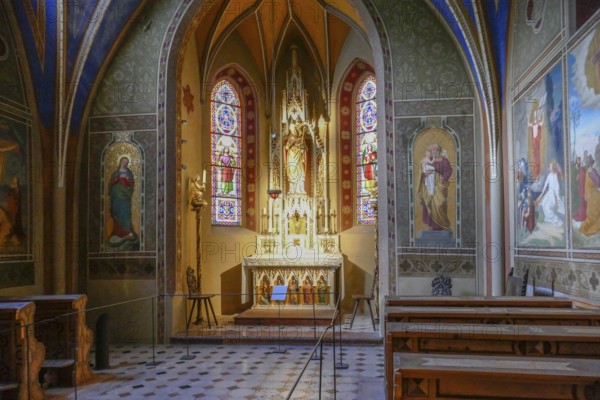 Saint Nicholas Chapel, interior view, Ambras Castle, Innsbruck, Tyrol, Austria