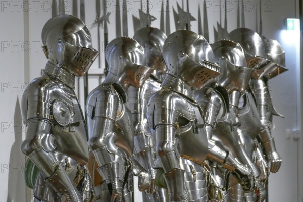 Knight's Armour, Armory, Interior View, Ambras Castle, Innsbruck, Tyrol, Austria