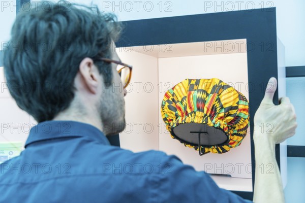 On October 25, 2025, the last hall of the permanent exhibition, Abenteuer Mensch, was opened with a completely new concept at the German Hygiene Museum Dresden. Over the past year, a curatorial team from the museum worked with over 100 interested people from Dresden's urban society and compiled numerous objects and stories for this exhibition. Both — the exhibits and their usage histories — will be transferred to the museum collection at the end of the project. Haarschutz- und Schlafhaube, Dresden, Saxony, Germany