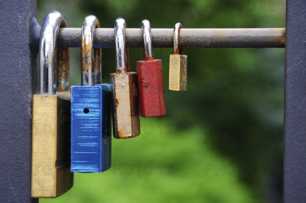 Padlocks as a symbol of loyalty, friendship, love, Germany