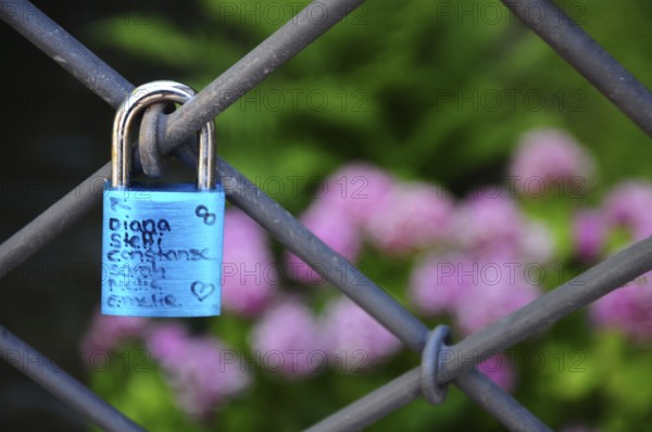 Padlock as a symbol of loyalty and friendship, Germany