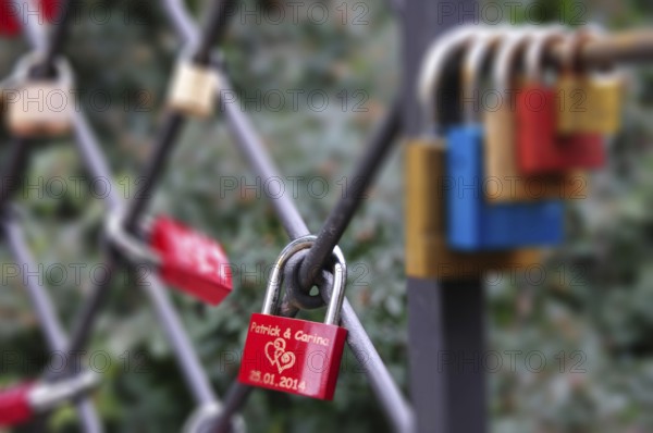 Padlocks as a symbol of loyalty and love, Germany