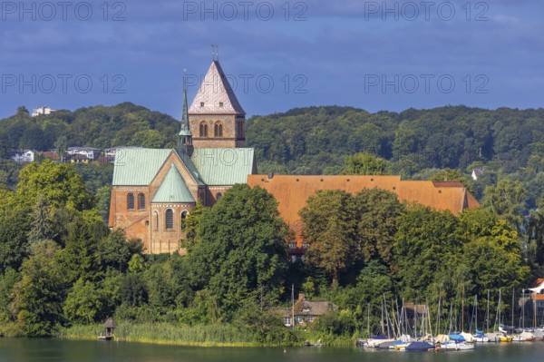Ratzeburger Dom, late Brick Romanesque cathedral in the town Ratzeburg in summer, Schleswig-Holstein, Germany