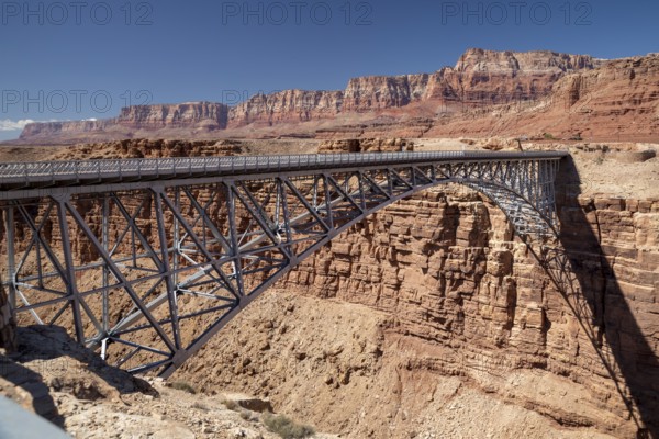 Marble Canyon, Arizona - The Navajo Bridge which spans the Colorado River in Marble Canyon