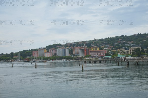 View of Portoroz, Adriatic Sea, Mediterranean Sea, Portoroz, Istria, Slovenia