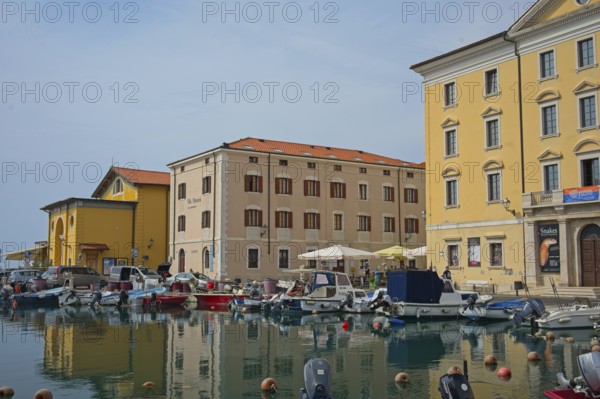 Marina and old town of Piran, Adriatic Sea, Piran, Istria, Slovenia