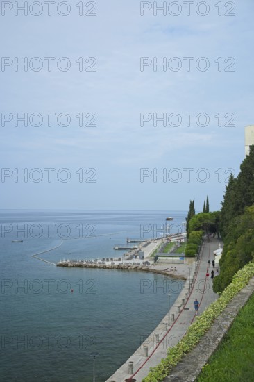 Coast near Portoroz, Adriatic Sea, Portoroz, Istria, Slovenia