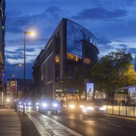 Office and commercial building Dr.-Külz-Ring 12 by Dresden architect Horst Witter, it now houses the Thalia bookstore and the editorial office of Dresdner NNeuseten Nachrichten, Dresden, Saxony, Germany