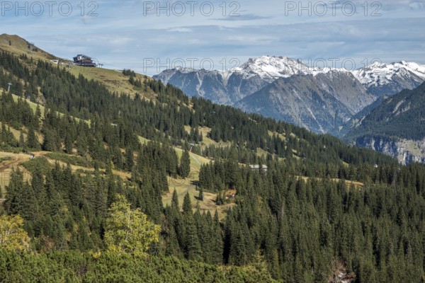 View of Nebelhorn, Oberstdorf, Oberallgäu, Allgäu, Bavaria, Germany