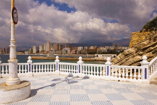View from Balcon del Mediterraneo, Benidorm, Valencia (region), Costa Blanca, Spain