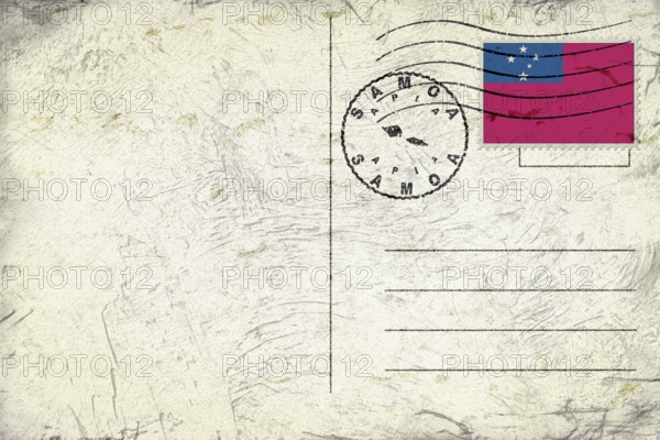 Samoa Apia Round Seal Map Design