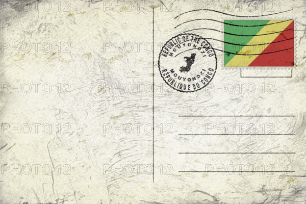 Republic of the Congo Mouyondzi Round Seal Map Design