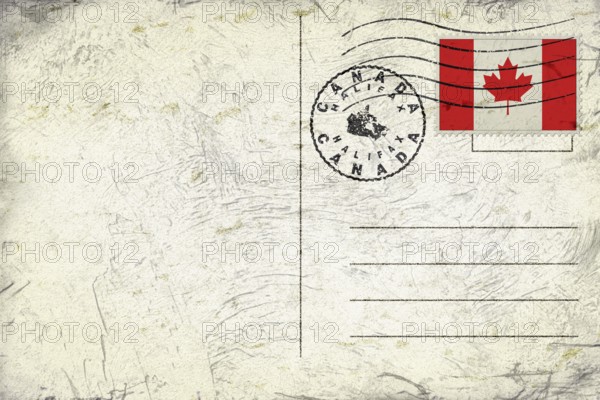 Canada Halifax Old Style Mail Envelope with Flag and Postmark