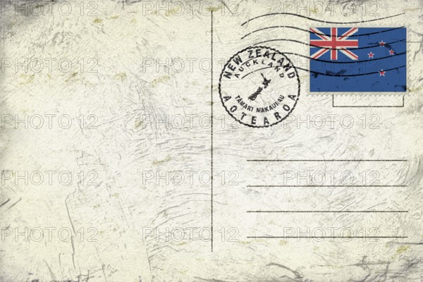 New Zealand Auckland Round Seal Map Design