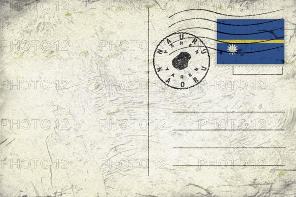 Nauru Yaren Round Seal Map Design