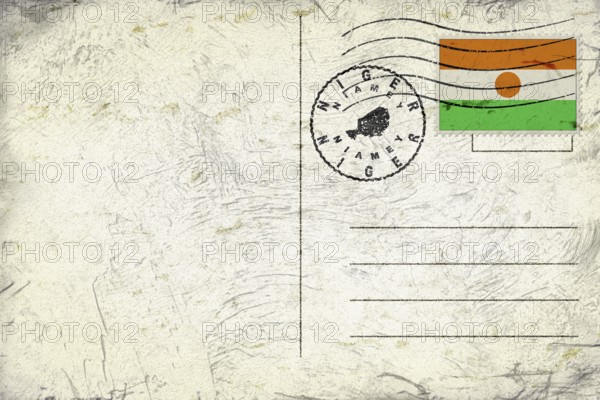 Niger Niamey Round Seal Map Design