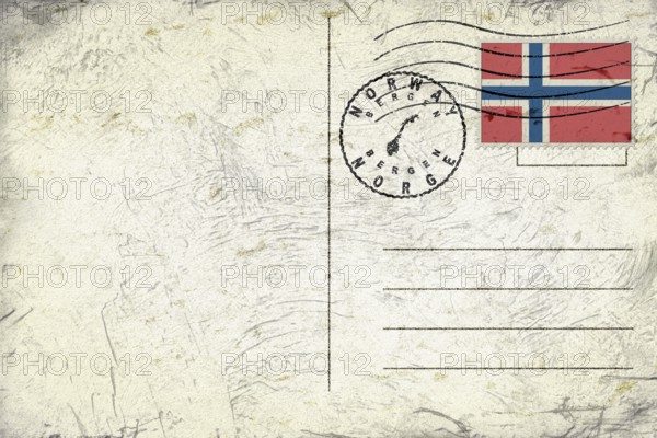 Norway Bergen Round Seal Map Design