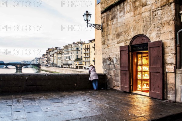Shops on Ponte Vecchio (Old Bridge). Florence, Province of Florence, Italy. 21.12.2012