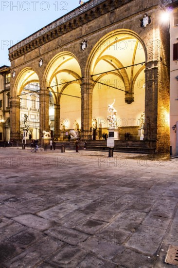 Loggia dei Lanzi at evening. Florence, Province of Florence, Italy. 19.12.2012
