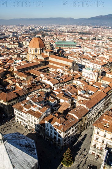 City of Florence viewed from Giotto's Campanile. Florence, Province of Florence, Italy
