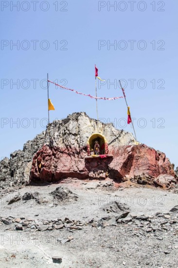 Religious site at Los Verdes Beach (Playa los Verdes). Iquique, Tarapaca Region, Chile. 19.11.15