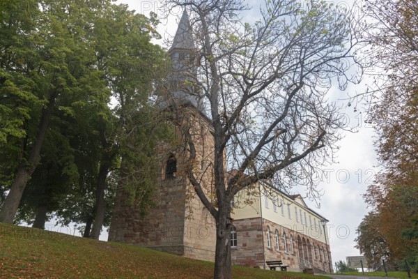 Karlsturm, former Pestalozzi school, classicist school building, Schulberg, Eschwege, small town, Hesse, Germany
