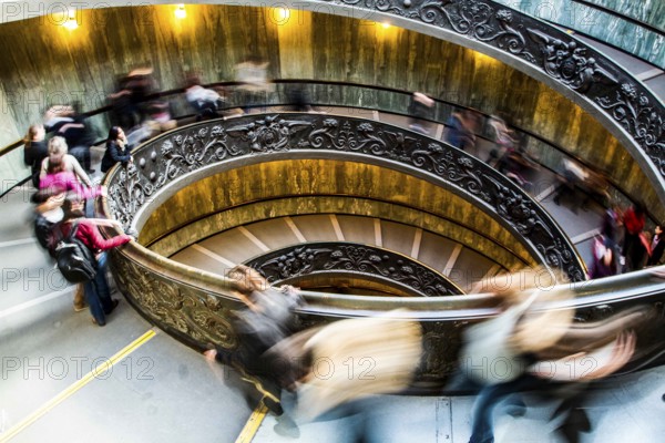 Spiral stairs in Vatican Museum. Vatican City, Vatican City State. 28.12.2012