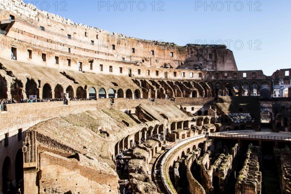 Interior of Colosseum. Rome, Province of Rome, Italy. 28.12.2012