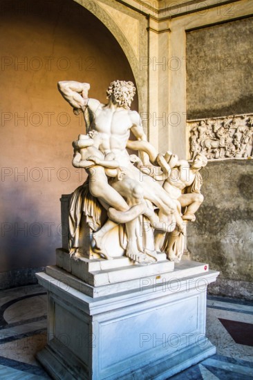 Sculpture Laocoön and His Sons, in Vatican Museum. Vatican City, Vatican City State. 28.12.2012