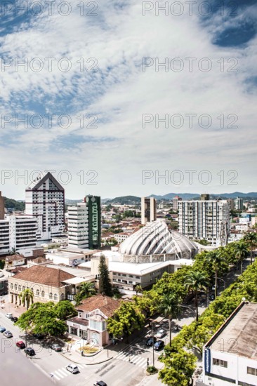 View from the last floor of Blue Tree Towers Hotel showing its central location. Joinville, Santa Catarina, Brazil. 22.12.11