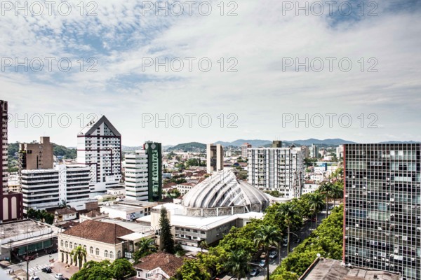 View from the last floor of Blue Tree Towers Hotel showing its central location. Joinville, Santa Catarina, Brazil. 22.12.11