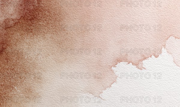 Abstract watercolor with fluid pink and brown textures, creating a gentle, airy feel. AI generated