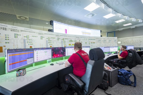 The Nossener Brücke CHP plant is a power plant in Dresden's Löbtau-Nord district that went into operation in 1995. The new building was built in 1993—1995 by Siemens AG with an electrical output of 270 megawatts and a district heating capacity of 455 megawatts and has been operated by Sachsenenergie ever since. Control Center, Dresden, Saxony, Germany