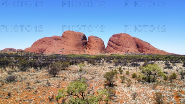 The Olgas, Kata Tjuta in the Uluru-Kata Tjuta National Park, seen from above