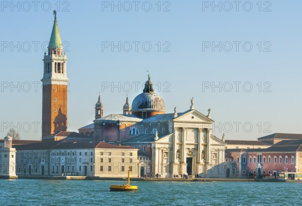 Church Santa Maria della Salute and Saint Mark tower in Venice in Italy