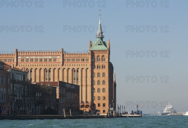 Hotel Hilton Molino Stucky in historical building of former plant Molino Stucky, Venice, Italy