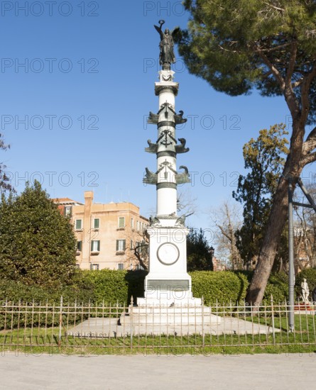 Rostral colunm erected by the Ausrian navi in Pula, honouring archduke Ferdinand Maximilian, talen to Venice after World War I, Venice, Italy