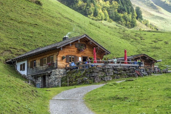 Alpe Dietersbach, Dietersbachtal, GerstrubenOberstdorf, Oberallgäu, Allgäu, Bavaria, Germany