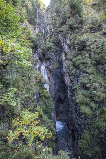 Wasserfall im Hölltobel, Gottenried, near Oberstdorf, Oberallgäu, Allgäu, Bavaria, Germany
